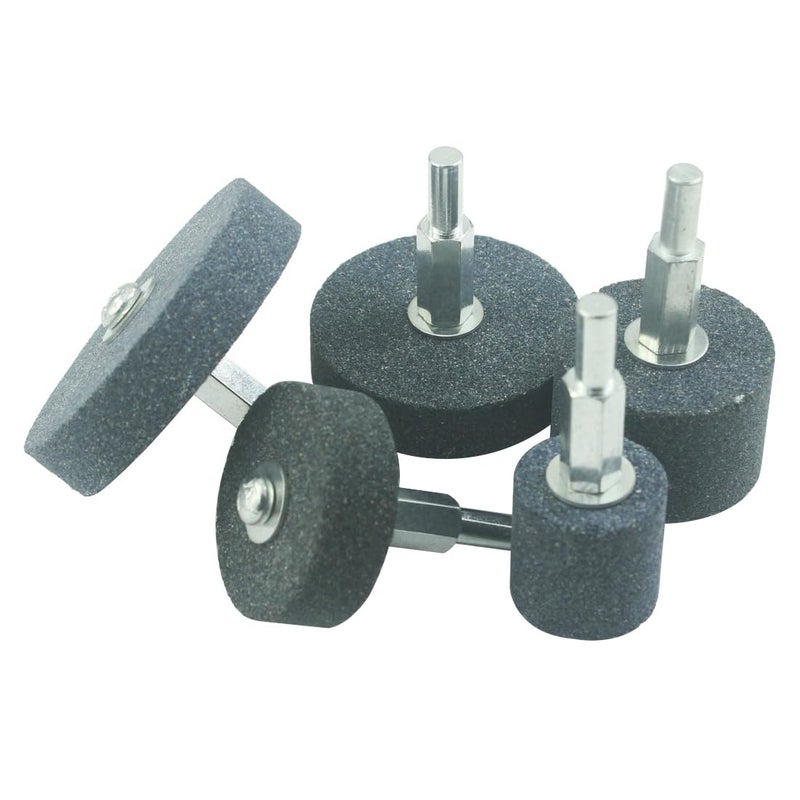JUNLIXN 25/38/40/50/60 mm 5 Pcs Multiple Shapes Mounted Grinding Stone Sharpening Kits with 1/4-Inch Shank - Image 4